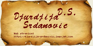 Đurđija Srdanović vizit kartica